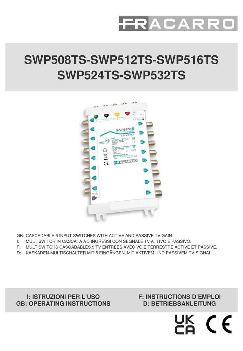 Fracarro SWP524TS operating instructions