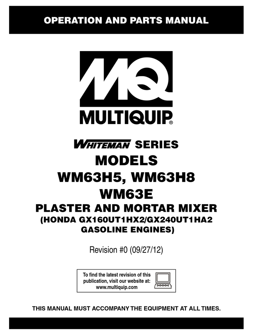 MULTIQUIP WM63H5 Operation and parts manual