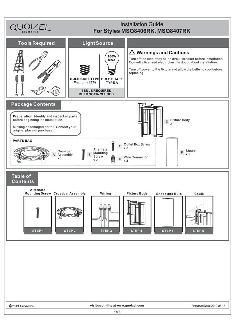 Quoizel MSQ8406RK User manual