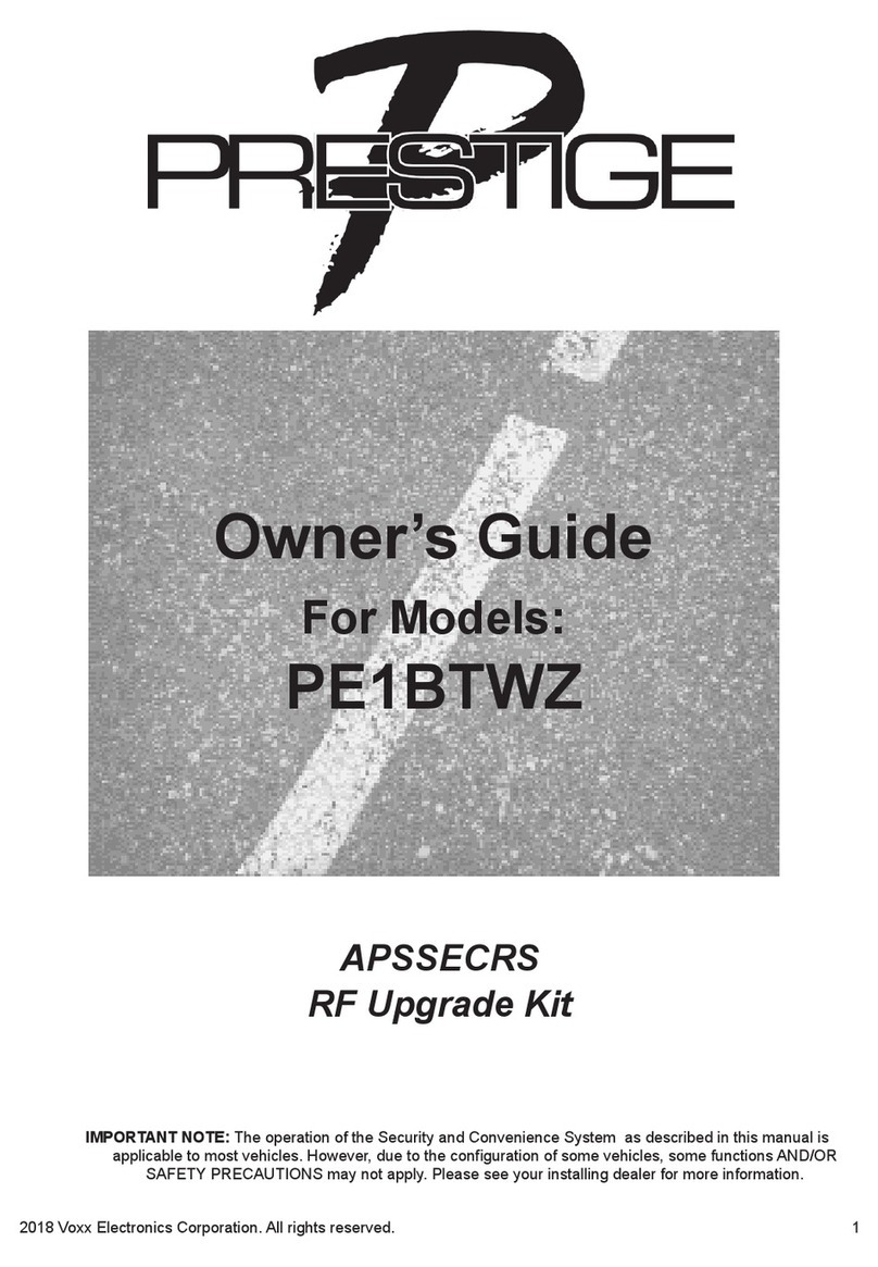 Voxx Electronics Prestige PE1BTWZ User manual