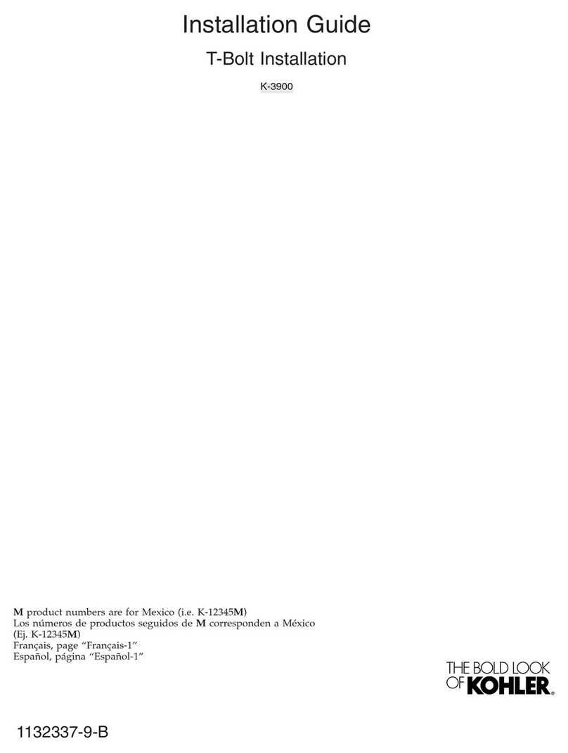Kohler K-3900 User manual