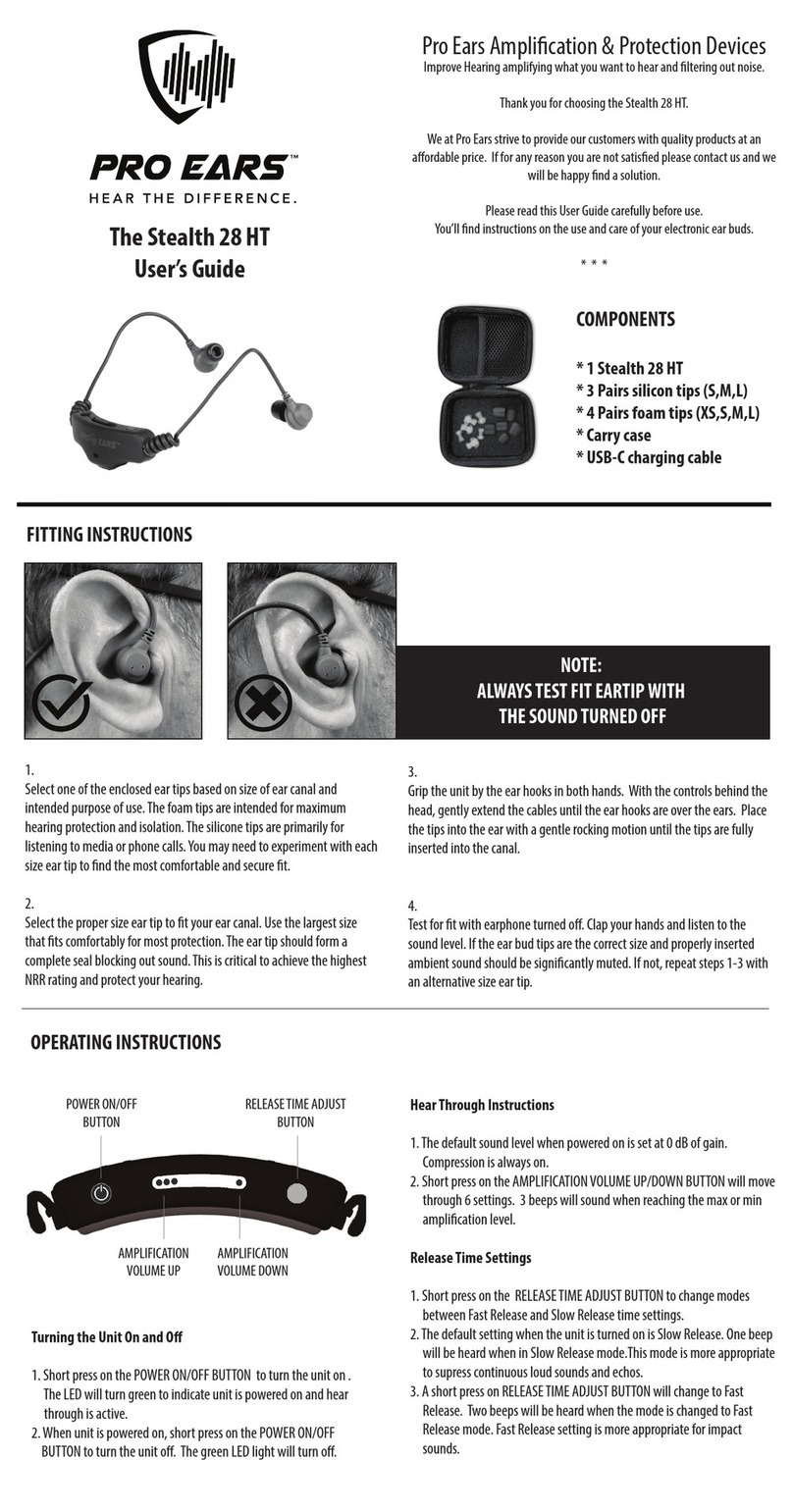 Pro Ears The Stealth 28 HT user guide