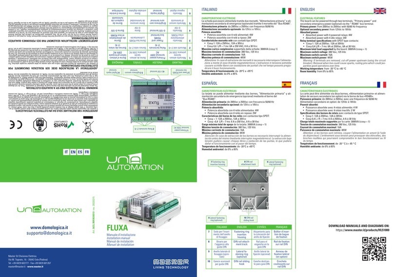UNA AUTOMATION FLUXA installation manual