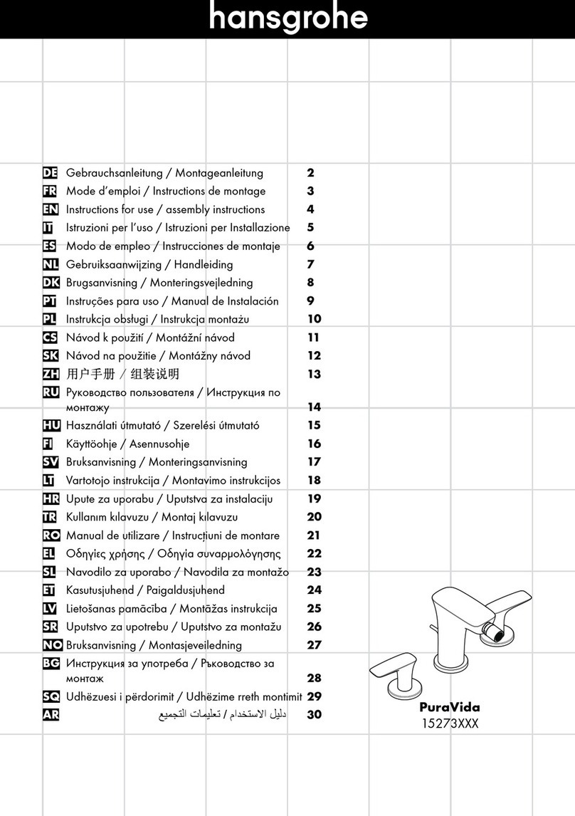 Hans Grohe PuraVida 15273 Series Manual Hans Grohe PuraVida 15273 Series Manual