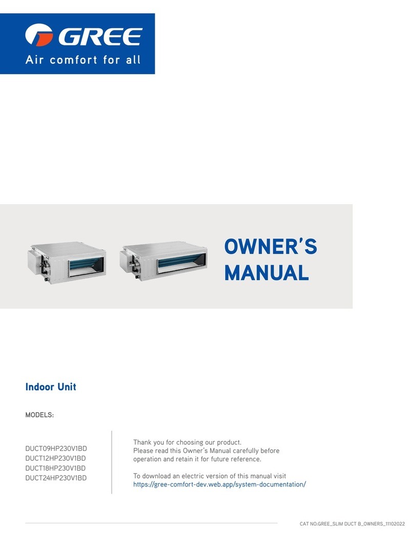 Gree Slim Duct B Series User manual