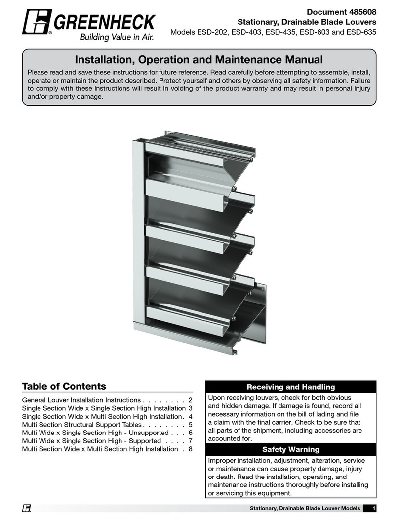 Greenheck ESD-202 Installation, operation and maintenance manual