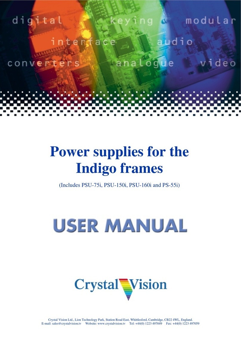 Crystal Vision Indigo PSU-75i user manual