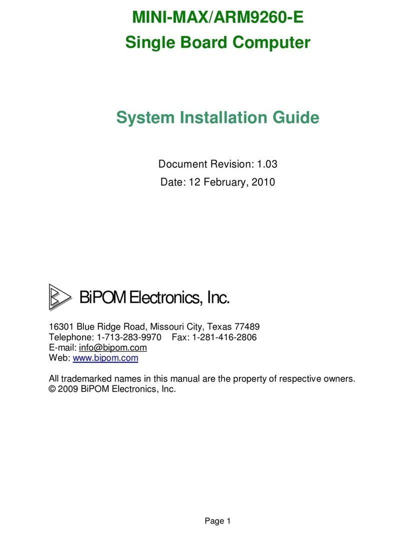 BiPOM Electronics MINI-MAX/ARM9260-E System installation guide