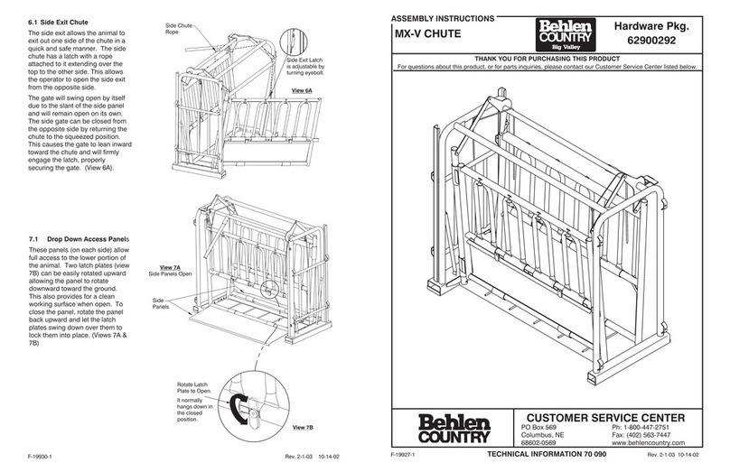 Behlen Country MX-V operating instructions