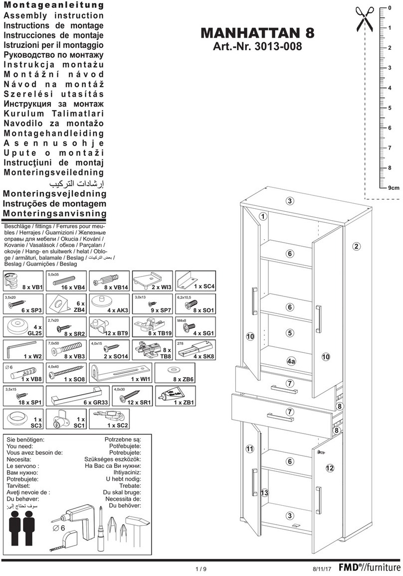 FMD Furniture MANHATTAN 8 3013-008 Assembly instruction