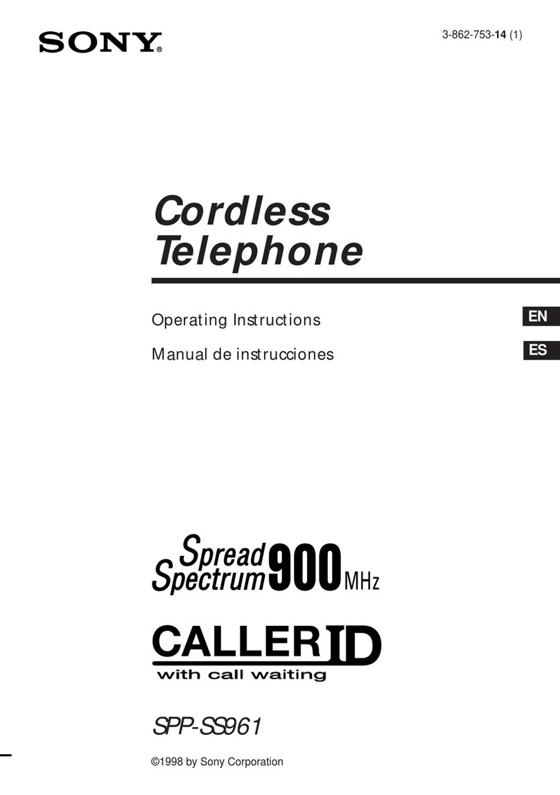 Sony SPP-SS961 - Cordless Telephone User manual