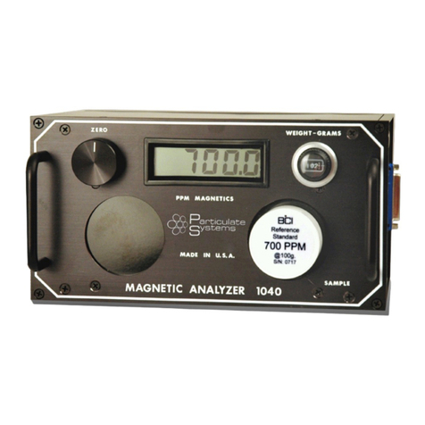 Particulate Systems MA-1040 Operator's manual