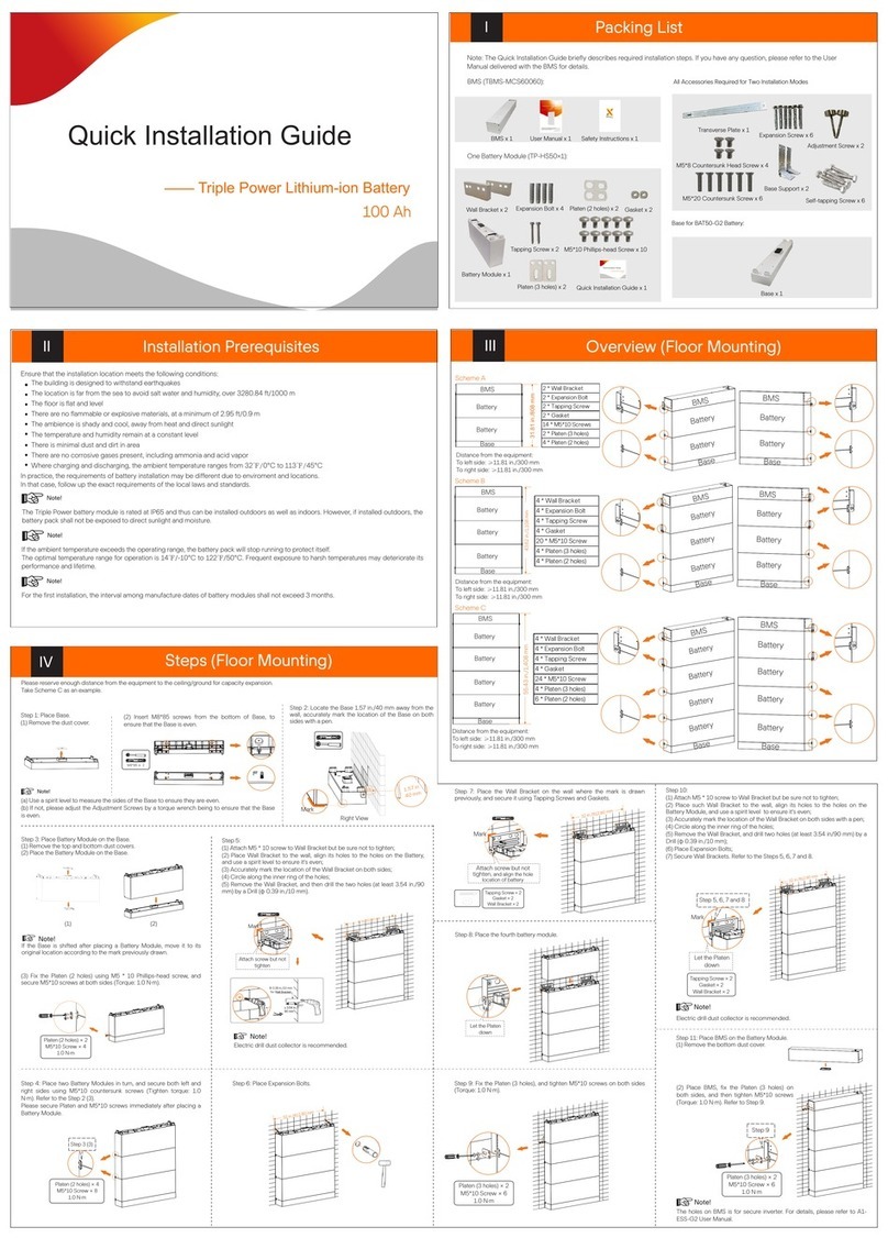 SolaX Power BAT SYS-HV 5.0 Quick installation guide SolaX Power BAT SYS-HV 5.0 Quick installation guide