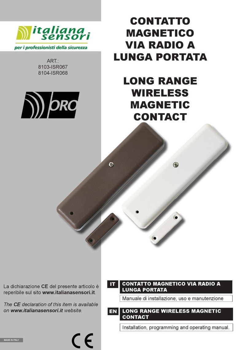 ITALIANA SENSORI ORO 8103-ISR067 manual