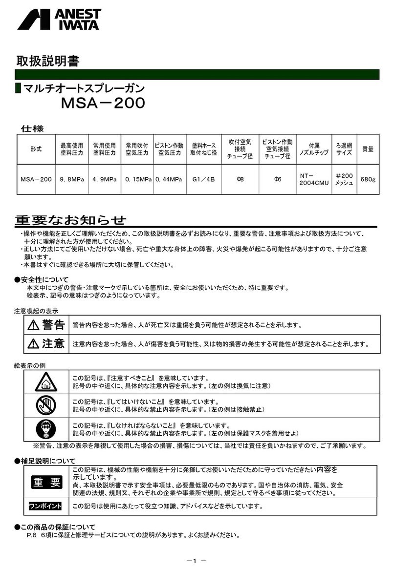 Anest Iwata MSA-200 instruction manual