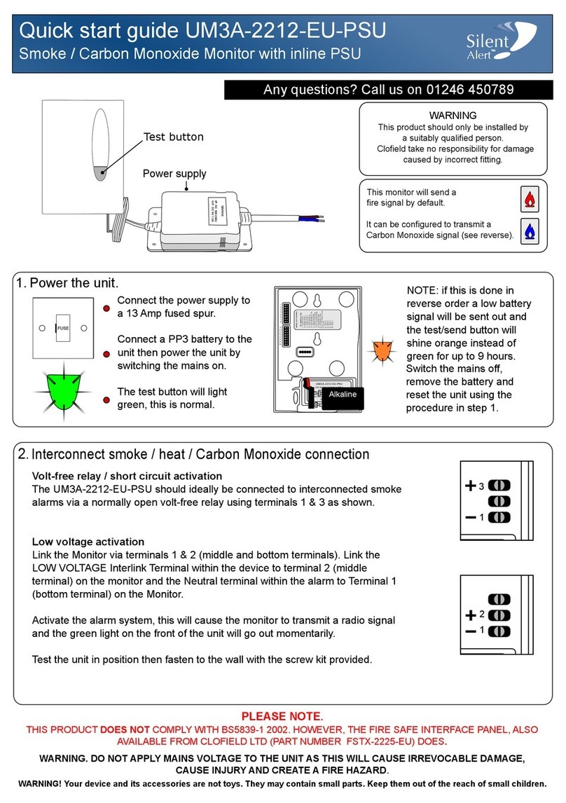 Silent Alert UM3A-2212-EU-PSU quick start guide Silent Alert UM3A-2212-EU-PSU quick start guide