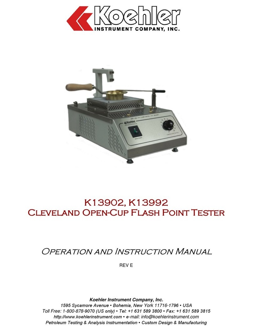 Koehler K13902 Operation and instruction manual