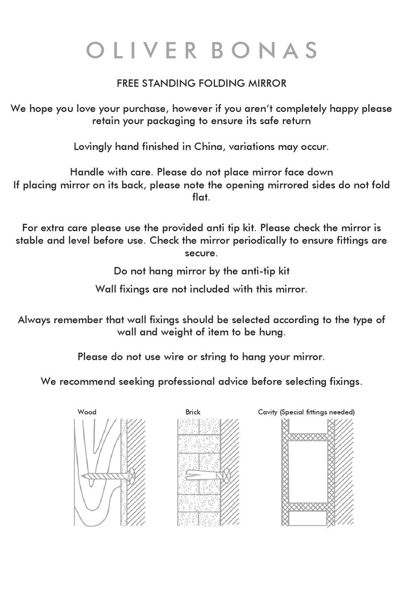 Oliver Bonas Aurora Use and Care Information Oliver Bonas Aurora Use and Care Information