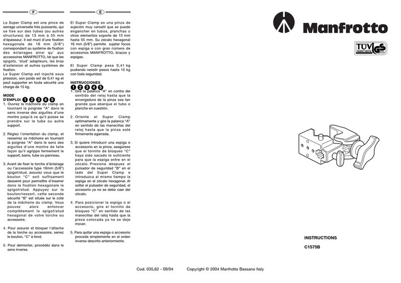 Manfrotto C1575B User manual