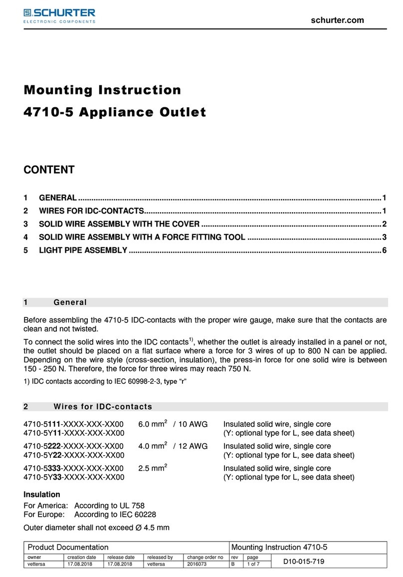 SCHURTER 4710-5 Mounting instruction