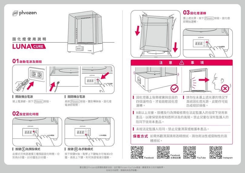 Phrozen Luna Cure user guide