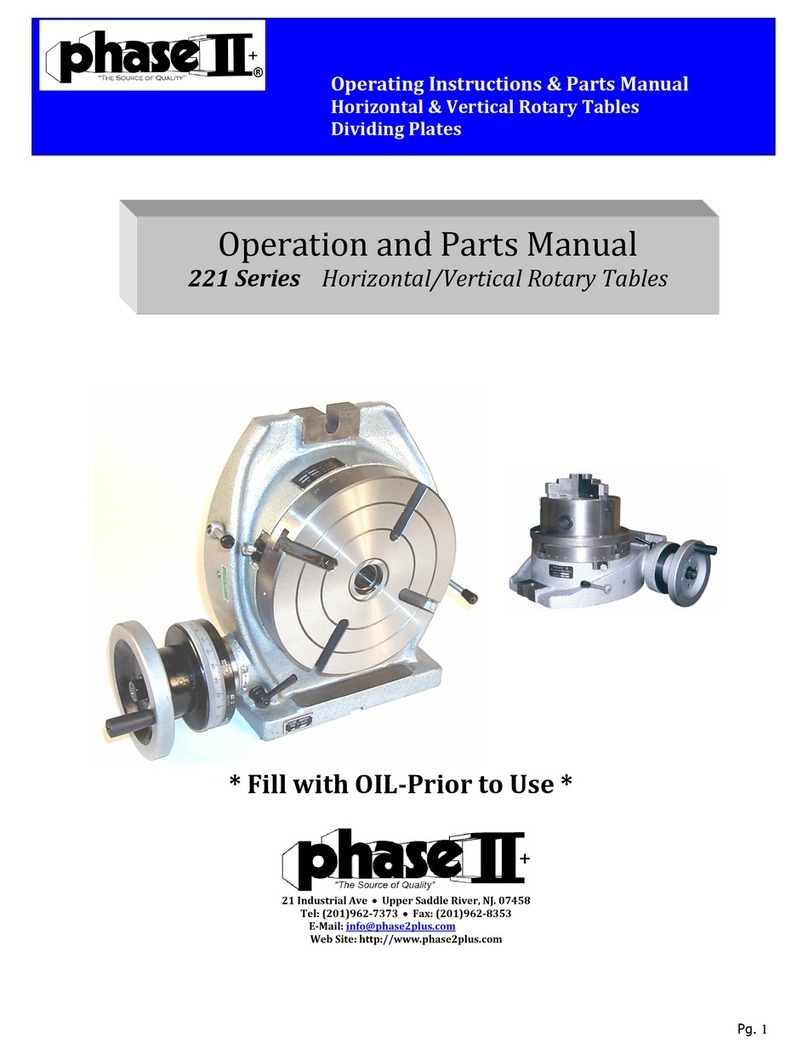 phase II+ 221 Series Operating instructions & parts manual