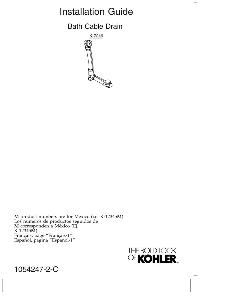 Kohler Escale K-7219 User manual Kohler Escale K-7219 User manual