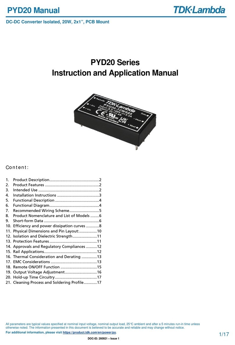 TDK-Lambda PYD20 Series User manual