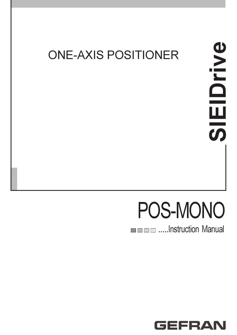 gefran POS-MINI SIEIDrive instruction manual