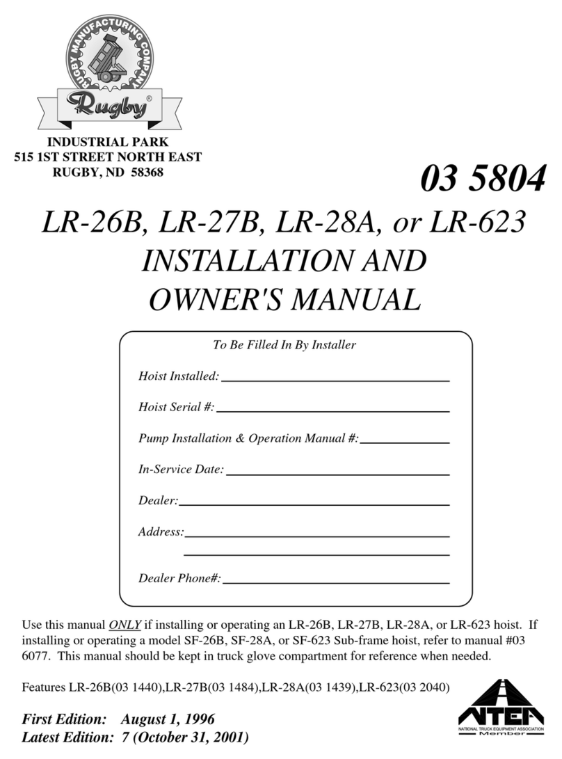 Rugby LR-26B Installation and owner's manual