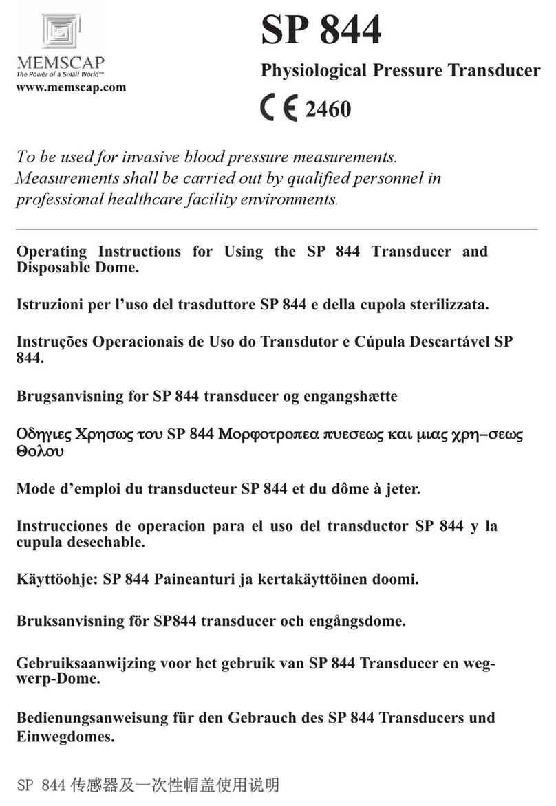 Memscap SP 844 operating instructions