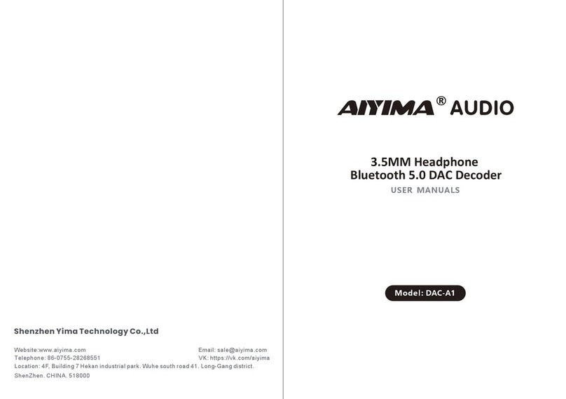 Aiyima DAC-A1 Installation and operation manual