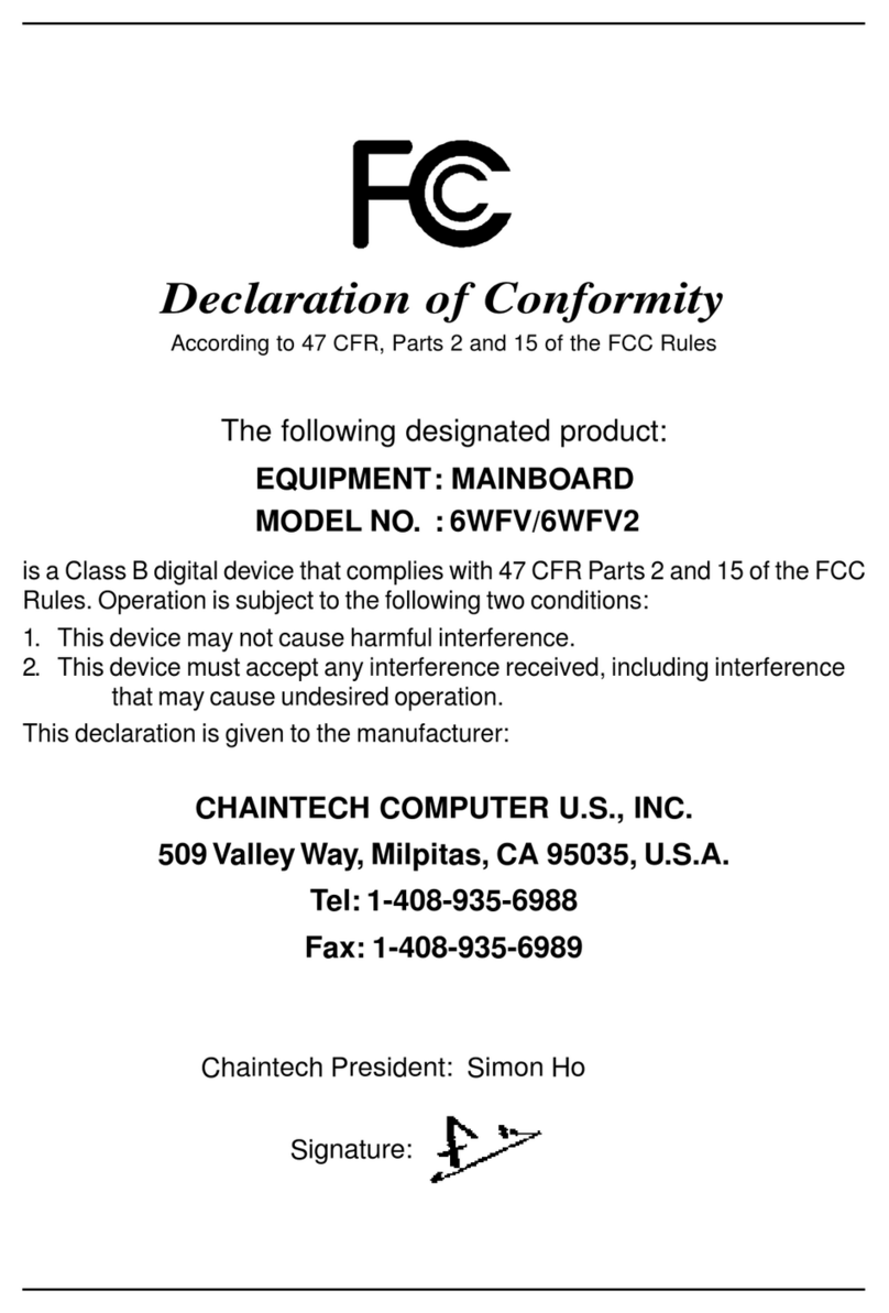 CHAINTECH 6WFV User manual