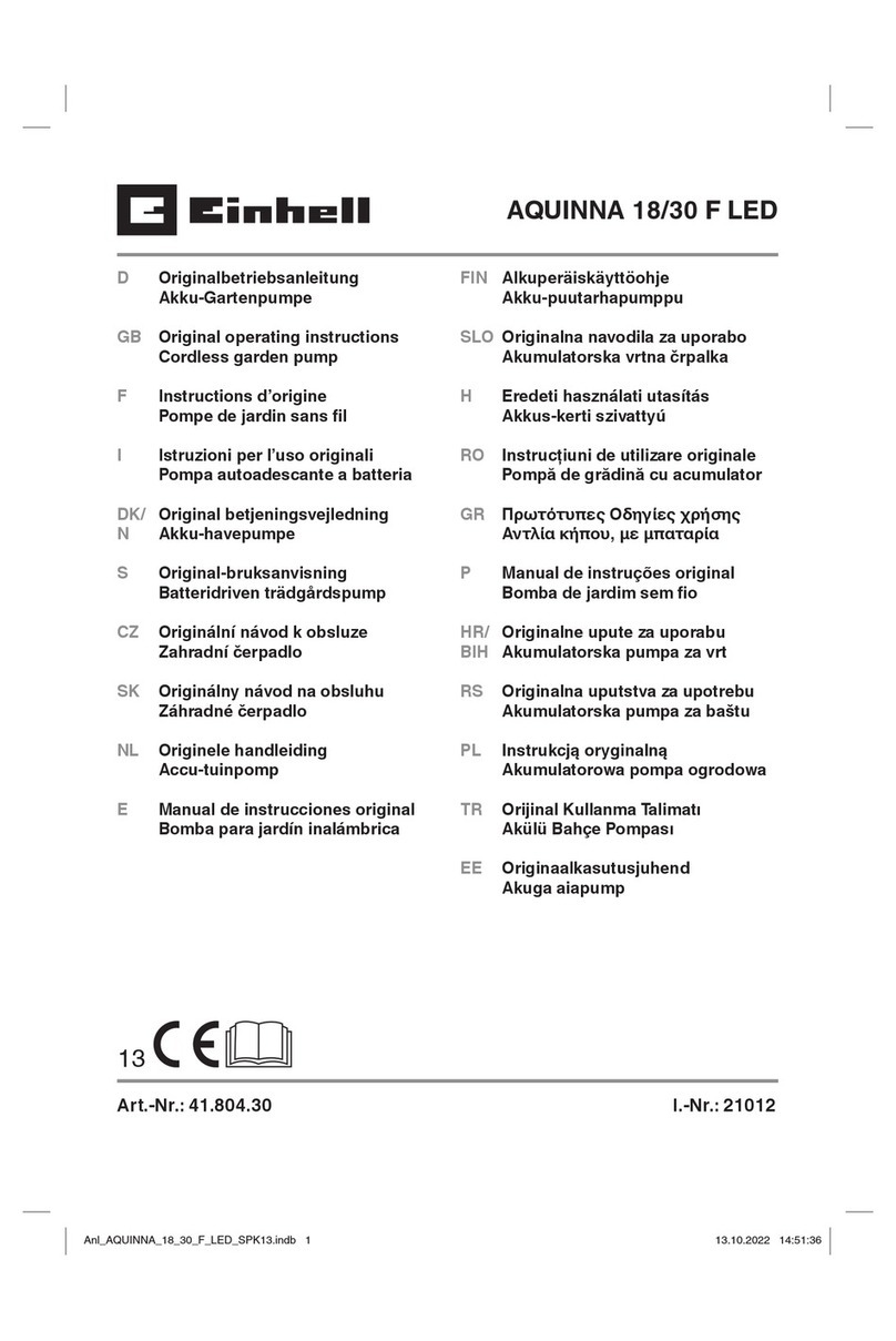 EINHELL AQUINNA 18/30 F LED Original operating instructions