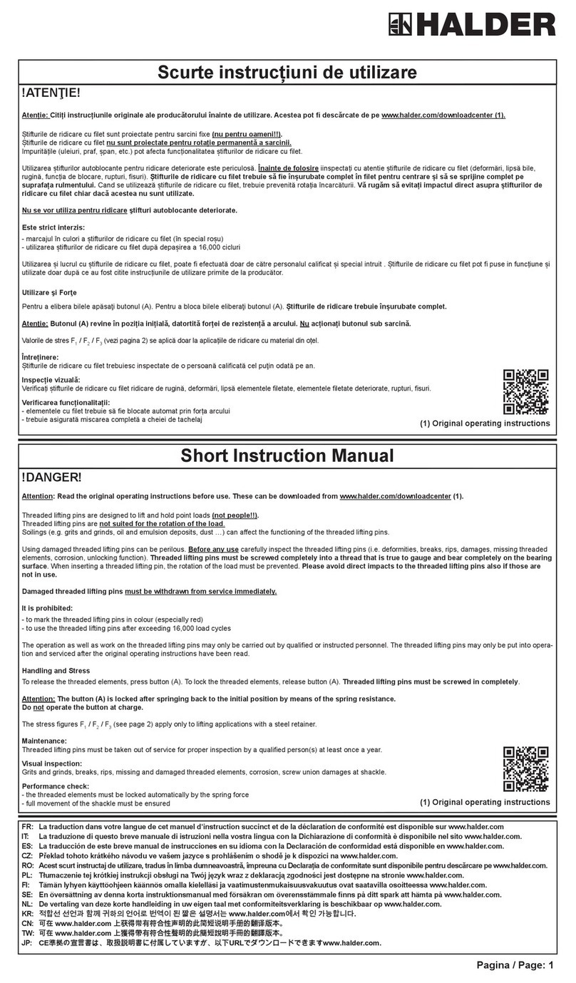 HALDER M 8 User manual HALDER M 8 User manual