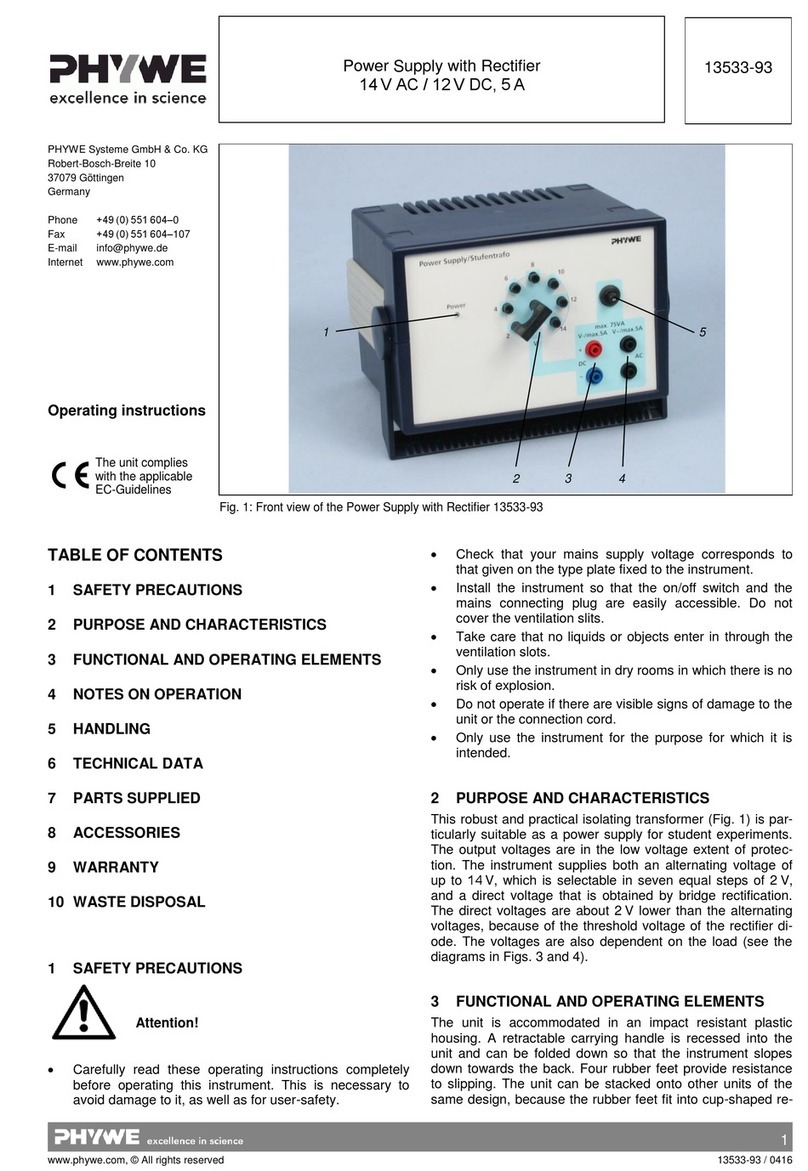 PHYWE 13533-93 operating instructions