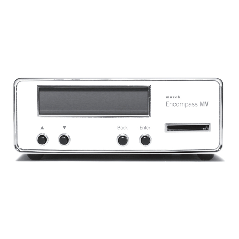Muzak Encompass MV User manual