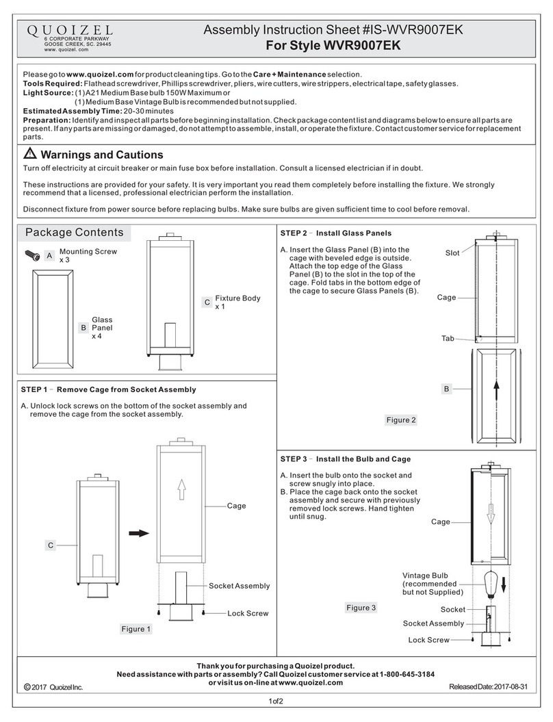 Quoizel WVR9007EK Mounting instructions