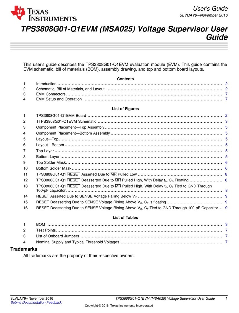 Texas Instruments TPS3808G01-Q1EVM User manual