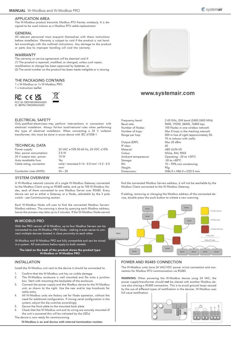 System air W-Modbus manual