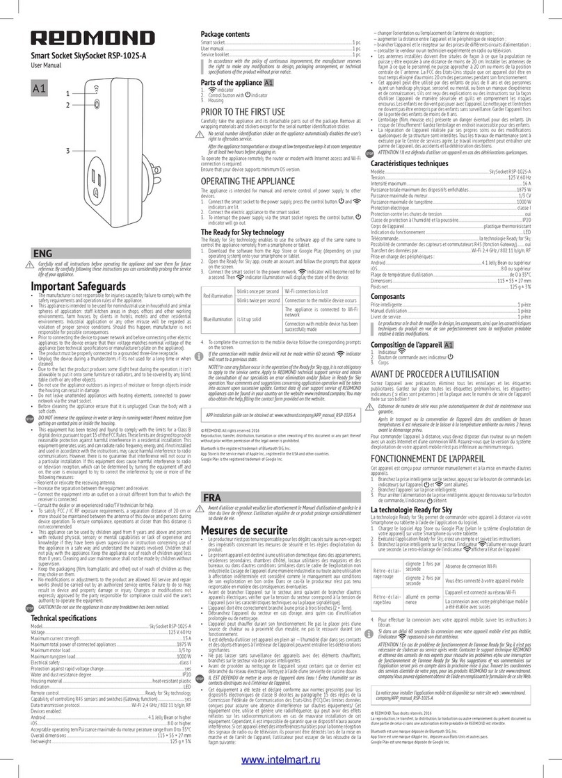 Redmond SkySocket RSP-102S-A user manual