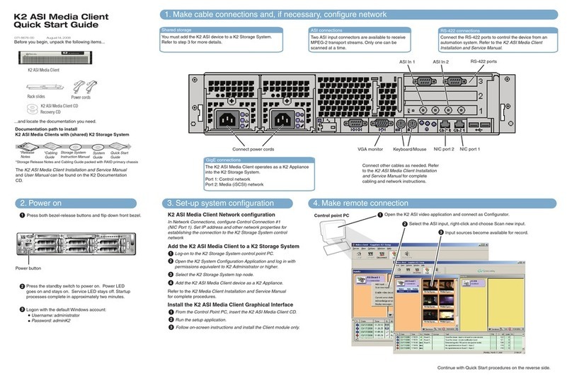 THOMSON Grass Valley K2 ASI Media Client quick start guide