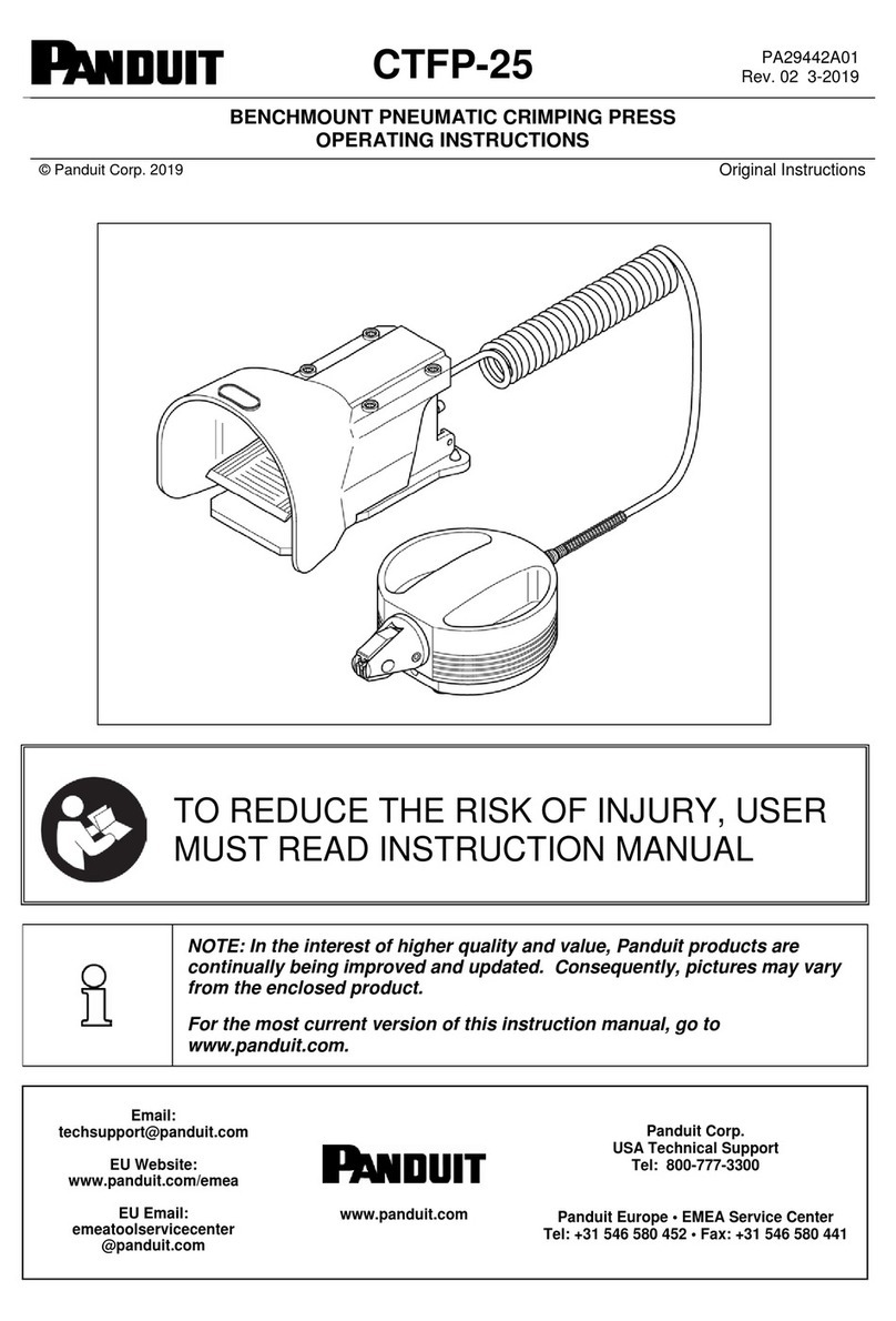 Panduit CTFP-25 User manual Panduit CTFP-25 User manual