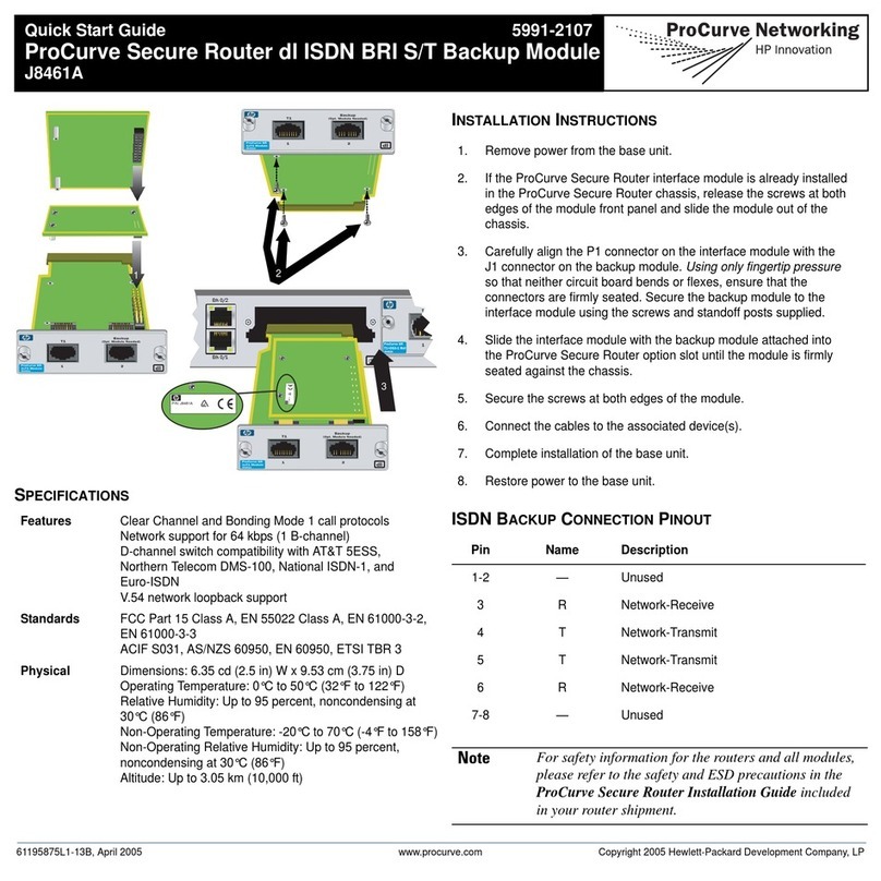 ProCurve J8461A quick start guide