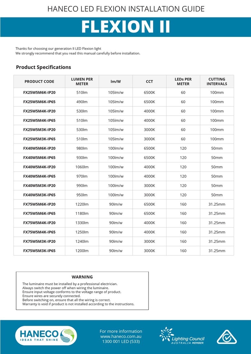Haneco Flexion II Series installation guide