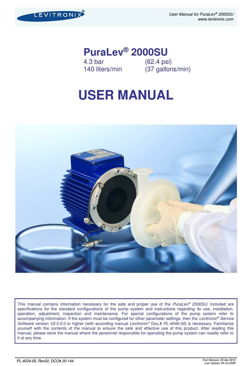 Levitronix PuraLev 2000SU User manual