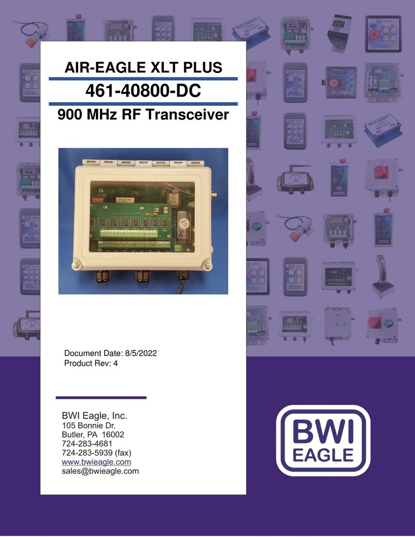 BWI Eagle AIR-EAGLE XLT PLUS 461-40800-DC manual