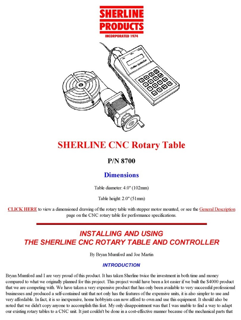 Sherline Products 8700 Using and Installation manual