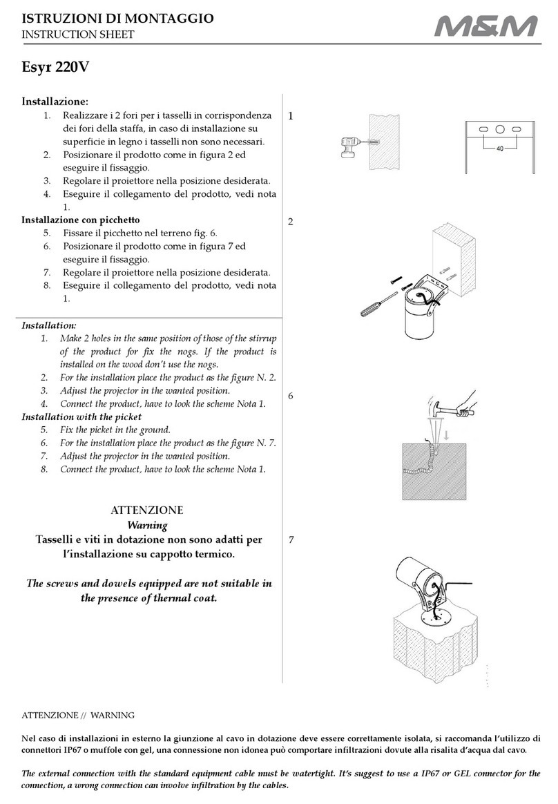 M&M Esyr 220V instruction sheet