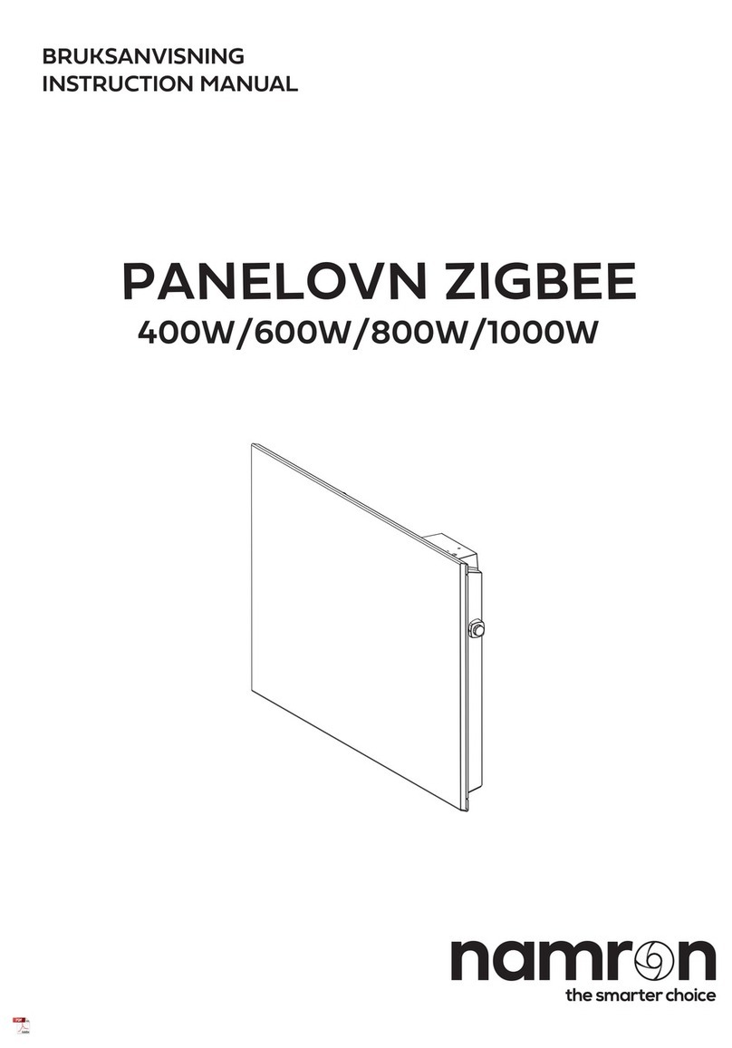 Namron PANELOVN ZIGBEE 400W instruction manual